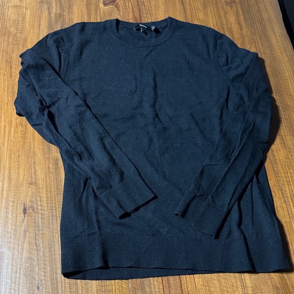 Theory Black Crewneck Sweater for Men